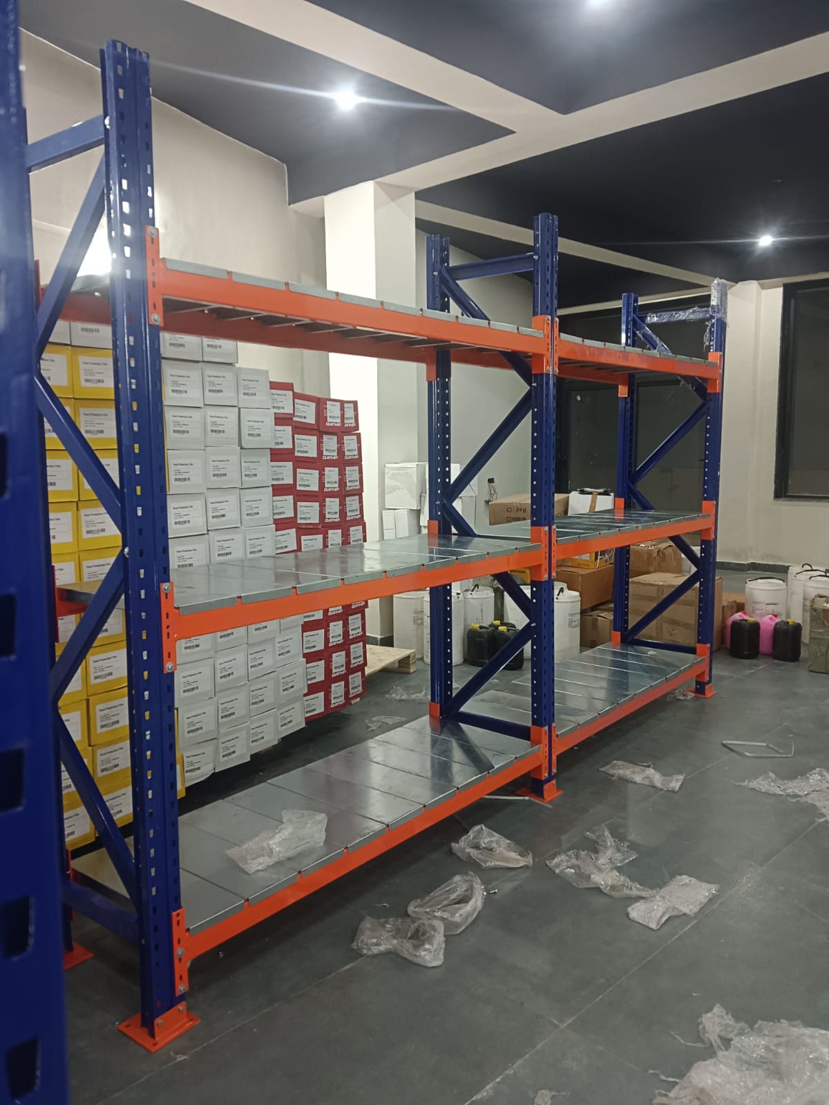 heavy duty shelving in backgrounding