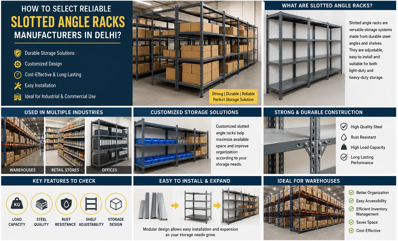 Slotted Angle Racks Manufacturers In Delhi new